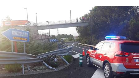 Muere un motorista de 36 años vecino de Pamplona en un accidente en la A-21