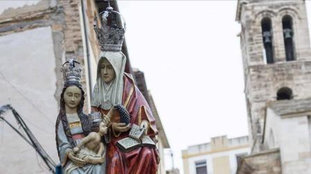 Cristina Pérez Moracho primera mujer que ha portado la imagen de Santa Ana 'La Vieja'
