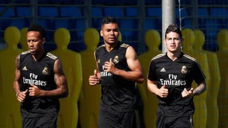 James Rodríguez vuelve a entrenarse con el Real Madrid dos años después
