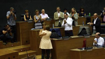 Uxue Barkos y María Chivite formalizarán el lunes el traspaso de poderes