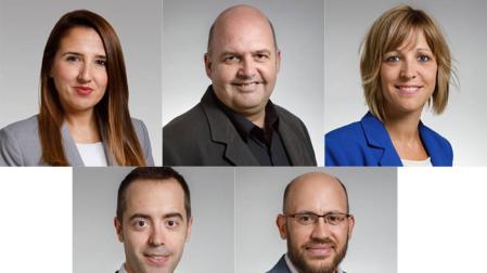 Vera Villafranca, Julio Iturri, Leire Ochoa, Álvaro Valderrama y Fermín Laspeñas.