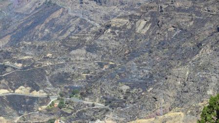 El incendio de Gran Canaria continúa activo, tras quemar más de 1.500 hectáreas