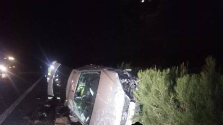 Una persona, herida tras un accidente en la AP-15 en Olite