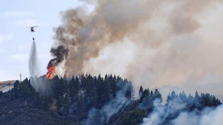 Declarado el Nivel 2 del incendio de Valleseco (Gran Canaria)