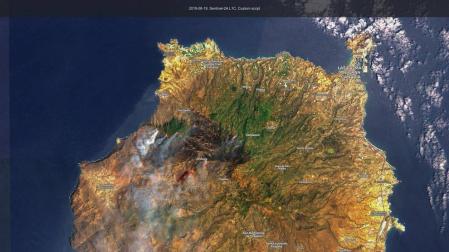 El incendio de Gran Canaria comienza a remitir y pierde potencial