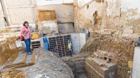 Hallan nuevos tramos de la muralla medieval y la barbacana de Tudela