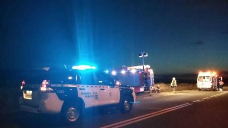 Accidente en la NA-160, entre Cintruénigo y Tudela.