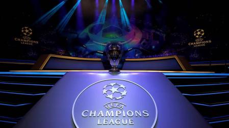 Vista general del trofeo de la Champions League