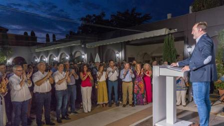 Javier Esparza se dirige a los cargos públicos y locales que asistieron al acto de apertura del curso político de UPN en Cintruénigo