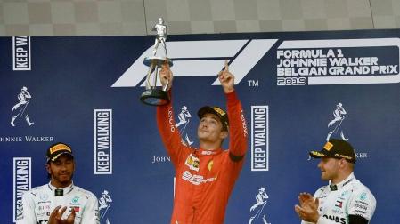 Leclerc logra su primera victoria en F1 al ganar el Gran Premio de Bélgica