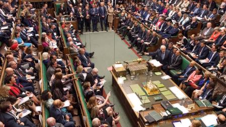 Debate en la Cámara de los Comunes sobre la ley que obliga al Gobierno de Boris Johnson a evitar una salida sin acuerdo de la UE