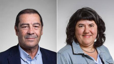 José Ramón Mora y Eva Istúriz, directores gerentes del SNS-O y del Instituto Navarro para la Igualdad