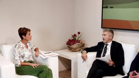 Chivite y Grande-Marlaska se comprometen a mejorar la coordinación policial