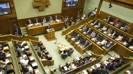 Un pleno anterior del Palamento Vasco