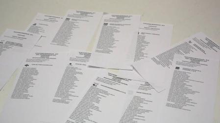 Papeletas electorales de las elecciones municipales de 2015.