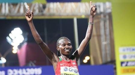 La keniana Chepngetich conquista el maratón de la supervivencia