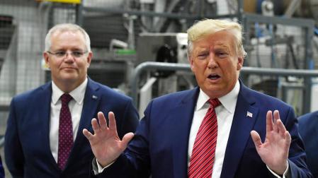 Donald Trump y el primer ministro australiano, Scott Morrison.