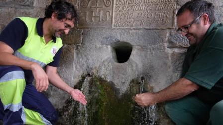 Una fuga secó la fuente de Berriozar