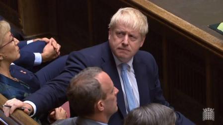 Boris Johnson, en el Parlamento británico.