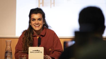 Amaia Romero, durante la rueda de prensa celebrada en Baluarte.