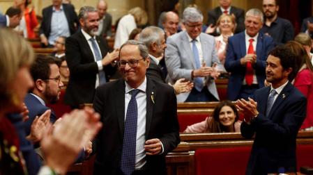 El Parlament rechaza la moción de censura a Torra, que enfrenta a Cs y PSC