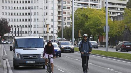 Recorrido en bici por las calles de Pamplona
