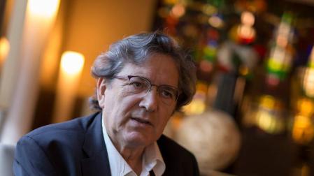 Gerardo Herrero, este jueves, durante la entrevista en Pamplona.