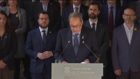 Torra exige la amnistía para los políticos condenados