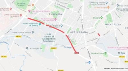 Estos son los cortes de tráfico de este miércoles en Pamplona