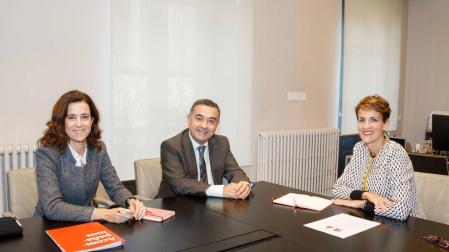 Chivite transmite a AIN su apuesta de cooperar con la industria navarra