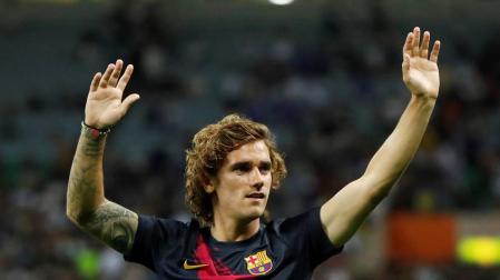 Griezmann, en su debut con el Barcelona en el Saitama Stadium de Japón.
