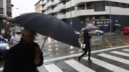Las lluvias disminuyen hoy de forma clara en Navarra