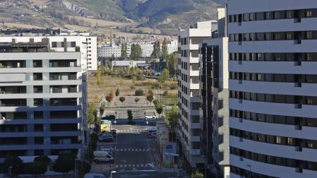 Vista del barrio de Erripagaña, en el que Burlada venderá una parcela.