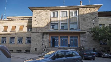 Exterior del frontón Lizarra de Estella, en el barrio de la ciudad del mismo nombre.