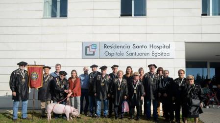 La cuta Escolástica llegó este sábado al Santo Hospital de Tafalla