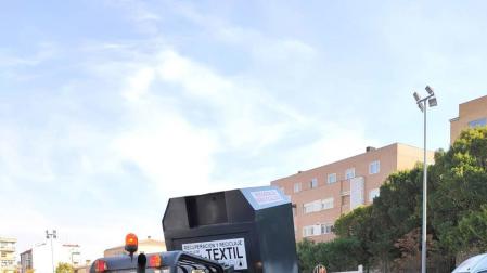 Un contenedor 'pirata' en Tudela