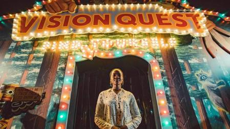 La actriz Lupita Nyong'o, durante el evento "Halloween Horror Nights" en el parque Universal Studios Hollywood