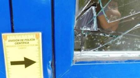 Ventana por la que accedió el ladrón a la vivienda de Beriáin