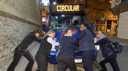 Mujeres al volante en el bus de Tudela