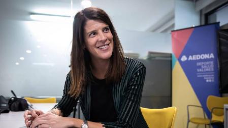 Ruth Beitia, durante la entrevista con Diario de Navarra, ayer por la mañana en Civican.