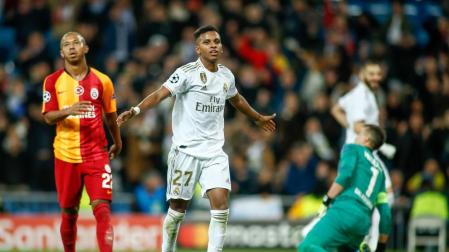 Rodrygo firmó un triplete de goles en su primera titularidad en la Champions en el Bernabéu