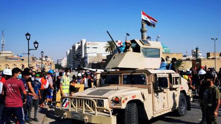 Las fuerzas de seguridad en Irak disparan "al aire" para dispersar las protestas