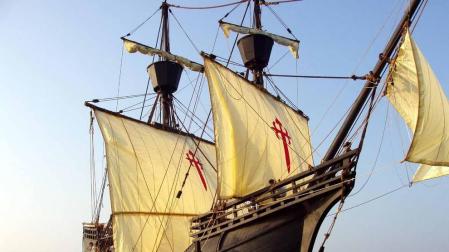 Réplica de la nao 'Victoria',que contó con dos navarros en su tripulación y con la que Juan Sebastián Elcano completó la primera vuelta al mundo en 1522.