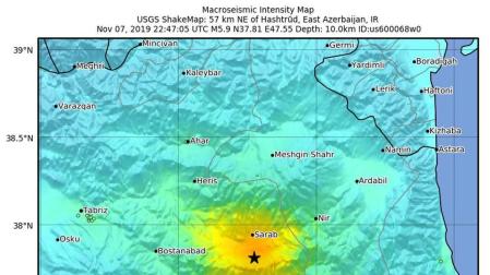 Al menos cinco muertos y más de 120 heridos a causa de un terremoto en el noroeste de Irán