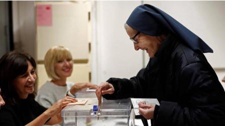 La monja Martina Romero ha votado por primera vez tras 44 años en Haití.