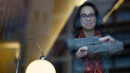 Grial Ibáñez de la Peña, este jueves, en el Baluarte de Pamplona.