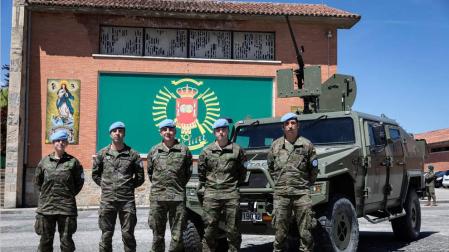 Miembros del Regimiento de Cazadores de Montaña América 66 que fueron destinados al Líbano