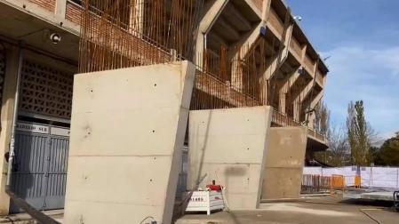 Se levantan los nuevos pilares de El Sadar