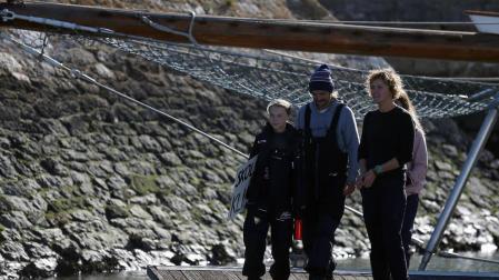 La activista sueca Greta Thunberg llega a Lisboa