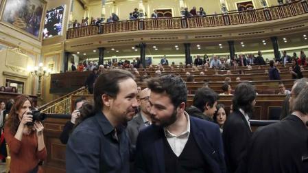 Rufián llama "cobarde" a Iglesias y éste le responde: "Con muchos de vosotros compartimos valores e ideas"